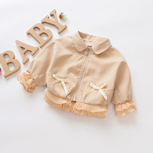 Manteau de princesse pour filles, cardigan <span class=keywords><strong>coupe</strong></span>-<span class=keywords><strong>vent</strong></span>, court, de couleur unie, pour <span class=keywords><strong>enfants</strong></span>, nouvelle collection printemps-automne 2021 - Product Image 2