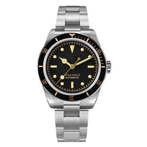 Montre automatique de plongée rétro, saphir, luminescente, revêtement antireflet, lunette en céramique bidirectionnelle, étanche, montre-bracelet pour homme - Product Image 1