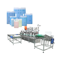 Machine de remplissage entièrement automatique OEM de sacs de glace en plastique HDPE pour briques de glace réutilisables, haute précision, pour produits chimiques
