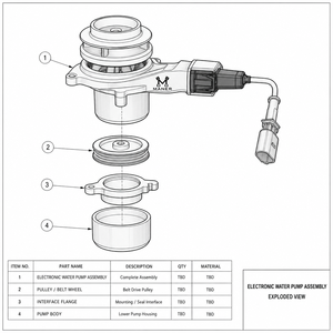ปั๊มน้ำดีเซลอิเล็กทรอนิกส์ MANER รุ่น OE 04L121011L 04L121011E ใช้ได้กับ Audi A3 Q2 Q5 TT VW Golf Caddy Sharan Yeti 2.0TDI - Product Image 5