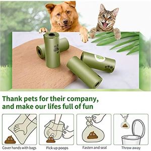 Sac à déjections pour animaux de compagnie biodégradable et respectueux de l'environnement, personnalisé en 2023, épaissi, jetable, pour chats et chiens - Product Image 6