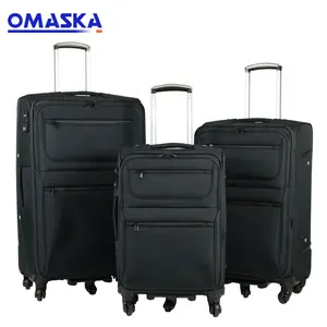 OMASKA 고품질 나일론 3 PCS 트롤리 여행 수하물 트롤리 가방