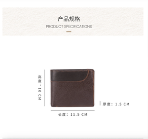 Short <b>Wallet</b> Purse for Men Genuine Cow Leather Fashion Super Hot Cool Clutch <b>Passport</b> Bag Card Clip Multifunction - Product Image 4