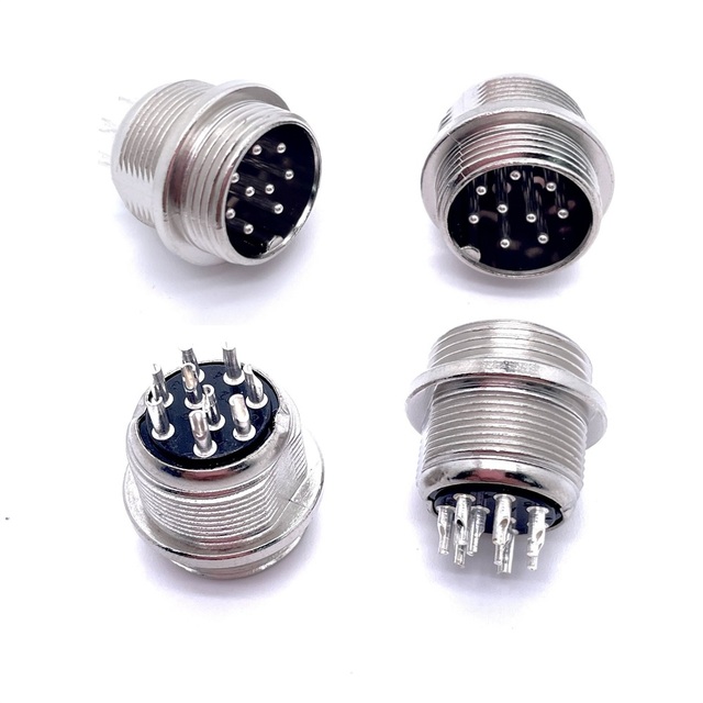 Soulin Gx16 Electronic Sensor 9 Pin Aviation Plug Connector Male Female Aviation Connector Welding Strip Cable