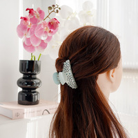 Jepit Rambut CANYUAN Gaya Korea 7.5cm Motif Bunga Berongga Plastik Warna-warni Fashionable Jepit Rambut Wanita Custom Grosir