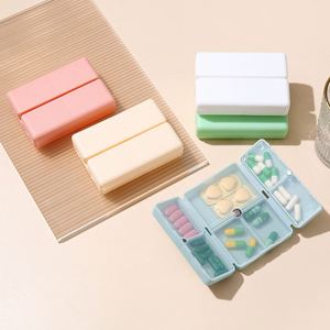Magnetic Closure Pill Case Organizer Compact Portable Multiple Compartments Custom Logo Medicine Box Travel Medication Container - Product Image 3