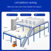 Systèmes de rayonnage de type loft pour entrepôts intensifs, systèmes de stockage démontables, plateformes modulaires multi-niveaux, acier sans soudure