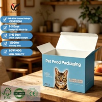 Boîte de rangement pour aliments pour animaux de compagnie en papier blanc, impression numérique, avec logo de marque, pour la vente au détail de viande séchée, fruits, légumes, friandises pour animaux de compagnie