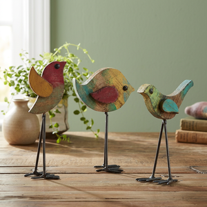 AK Brass Metal And Wood Flying <b>Birds</b> Tabletop Set Of 3 Decorative Showpiece For Home And Table <b>Decor</b> - Product Image 1