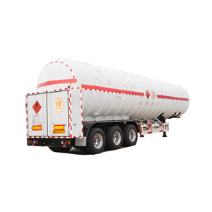 Lishixin yarı römork sıvılaştırılmış petrol sıvılaştırılmış doğal gaz tankı LNG yarı römork en iyi fiyat 3-axis 52.6CBM saf beyaz - Product Image 3