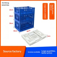 Caisse de rangement pliable en plastique rigide, idéale pour les supermarchés, pour le transport de fruits, légumes et œufs, boîte solide en PP recyclable
