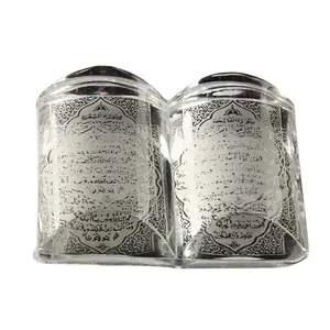 wholesale manufacturer cheap Crystal Glass book with religious text of Islam For Gifts