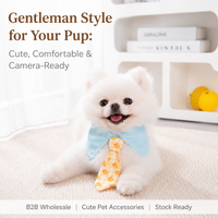 Pajarita y Babero para Perros Pequeños, Pañuelo de Cuello Ajustable de Algodón, Collar Envolvente para Westie, Pomeranian, Teddy, Cachorros y Gatitos, Accesorio Lindo para Mascotas