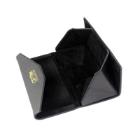 Étui à lunettes pliable modèle 3080 en forme de triangle, en carton PU, logo personnalisé disponible, 160x75x70mm, rangement pour lunettes, voyage