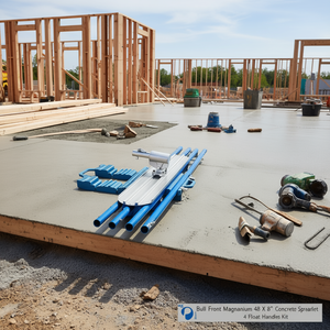 Kit de Llanas Flotantes de Magnesio 48 x 8 para Concreto con 4 Mangos para Acabado de Cemento - Product Image 2