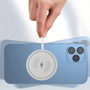 Chargeur sans fil magnétique 2026 en vogue avec adaptateur portable en alliage d'aluminium à fausse cristallisation, station de charge de bureau circulaire - Product Image 3