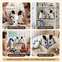 Peluche personnalisée pingouin : Ensemble parent-enfant, pingouin empereur en peluche doux et câlin, jouet éducatif pour enfants, cadeau, usine OEM ODM