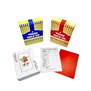 Texas Hold'em Red and Blue Plastic Playing Cards