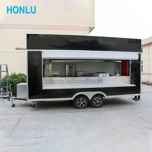 Chariot de nourriture <span class=keywords><strong>noir</strong></span> de 5m, kiosque de nourriture pour chariot de thé à bulles/remorque de nourriture de voiture/camion de nourriture Mobile - Product Image 4