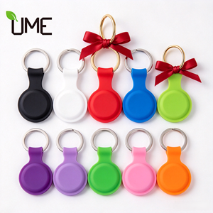 Support de protection portable en silicone pour Airtag avec logo personnalisé, étui anti-perte avec porte-clés métallique pour l'extérieur et cadeaux d'entreprise - Product Image 3