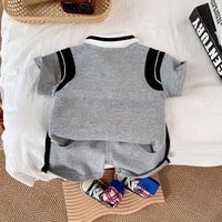 Nouvel ensemble de vêtements d'été pour enfants LY 2026 – Ensemble 2 pièces en coton à manches courtes pour bébés