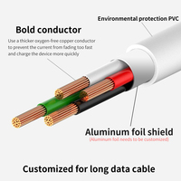 Cable de Carga Rápida Cantell USB-C a Micro USB con Conductor de Cobre Puro de 1M para Android y Computadora