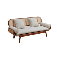 Nouvelle chaise longue de style chinois en bois massif avec coussin et housse en lin, écologique, durable, en éponge, pour salon, double usage hiver/été, pour la détente