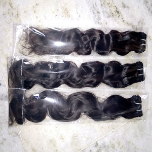 Pelo ondulado, tejido de cabello humano virgen remy de la India, precio de descuento, alta calidad Sin piojos ni tuercas - Product Image 1