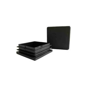 Pieds de nivellement carrés en <span class=keywords><strong>plastique</strong></span> noir <span class=keywords><strong>50x50</strong></span> pour meubles, embouts de tube pour tables - Product Image 4