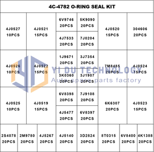 Kit d'étanchéité hydraulique en caoutchouc nitrile 4C4782 Caterpillar SAE ORFS 61 62 Fournisseur d'usine - Product Image 6