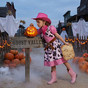 <span class=keywords><strong>Disfraz</strong></span> Creativo de <span class=keywords><strong>Vaquera</strong></span> para Niñas, <span class=keywords><strong>Disfraz</strong></span> de Halloween con Sombrero, Tutú para Actuaciones Infantiles - Product Image 3