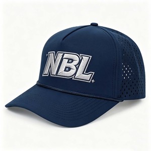 Hot Sale Outdoor Sporty Performance Travel Mesh Flat Bill Brim Cap UV Proof Breathable UPF50 Snapback Fitted Waterproof Golf - Product Image 3