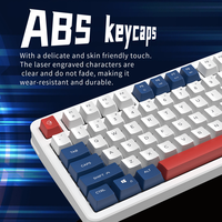 Nouveau clavier mécanique de jeu filaire USB 99 touches, touches ABS, interrupteurs à membrane LED arc-en-ciel, bouton de volume, clavier de bureau fin, étanche