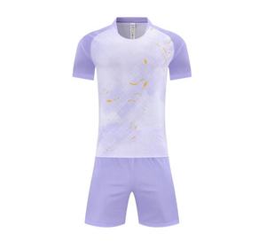 Kaos Latihan Sepak Bola 100% Poliester Kerah Bulat Patchwork Cetak Laser Unisex - Product Image 1