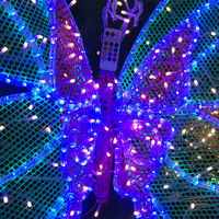 LED3D papillon Animal lumière extérieure imperméable jardin fer Art modélisation lumière String fabricant vente en gros