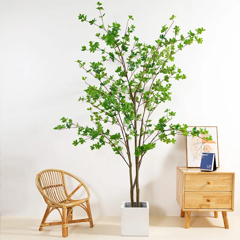 Vente en gros Grande plante artificielle de décoration de bureau à domicile Enkianthus japonais arbre de simulation bonsaï en plastique