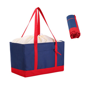 FZCL16 Glacière souple isotherme premium pliable en tissu Oxford, design moderne et élégant, 30L, pour courses, livraison de repas, voyage, plage - Product Image 1