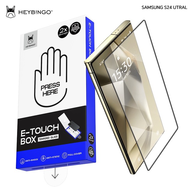 Easy Install Screen Protector for Samsung S24 Ultra S24 S23 Mobile Cell Phone Tempered Glass Film Protector