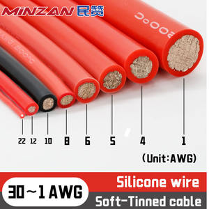 ارتفاع درجة الحرارة في 30AWG 28awg 26awg 24awg 22awg 20awg 18awg 16awg 14awg 12awg 10awg 8awg 6awg سيليكون مرن - Product Image 2