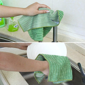 Paño de limpieza de platos de cocina tejido Marp de microfibra universal personalizado para secado rápido paño de limpieza de fregado de microfibra - Product Image 4