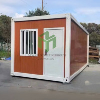 Casa Contenedor Prefabricada de Lujo de 20 Pies, Casa Móvil de Acero con Paneles Sándwich, Mini Casa con Dormitorio, Desmontable