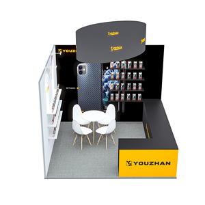 Portatile e pieghevole 10ft Trade Show Booth tessuto di tensione modulare mostre espositore per la pubblicità per matrimoni - Product Image 2