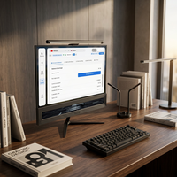 Conjunto de Monitor de Doble Pantalla de 27 Pulgadas y Mini PC con Software de Traducción de Idiomas en Tiempo Real con IA para Reuniones en Cara a Cara y Recepción en Hoteles