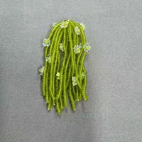 ZSY mode bijoux mat graine perlée gland fleur frange Tinny irisé fleur patch pour femmes boucles d'oreilles vêtements