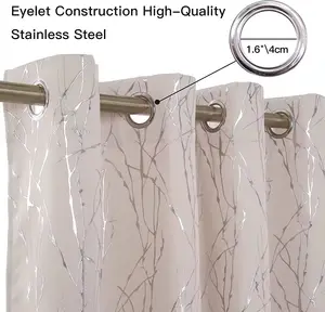 Tende oscuranti di lusso moderno per la camera da letto Home Cafe stile pieghettato con il modello solido ricamato tende della <span class=keywords><strong>finestra</strong></span> per l'hotel - Product Image 6