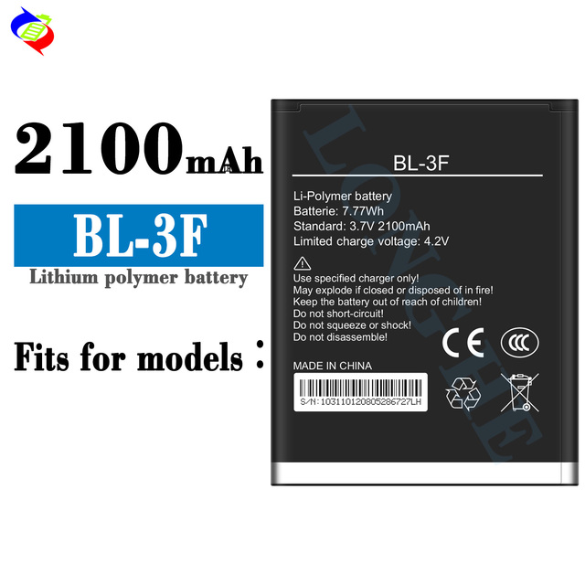 Wholesale OEM Customized BL-3F Model Rechargeable Battery for Tecno