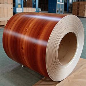 Rollos de acero recubiertos impresos 0,14mm calibre de espesor 3D grano de madera <span class=keywords><strong>ppgi</strong></span> bobinas precio 2023 - Product Image 2