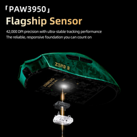 Souris de jeu sans fil professionnelle en fibre de carbone composite PAW3395 avec taux de polling 8K pour joueurs PC à main moyenne à grande