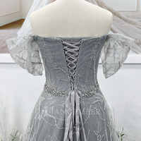 Robes de soirée courtes à manches courtes de luxe Hx205, robes de cérémonie à paillettes, Jancember