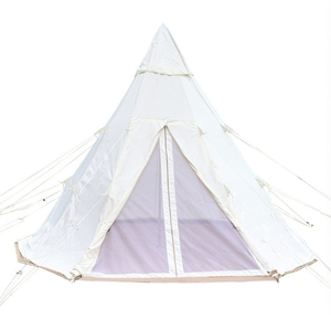 2024 lujo impermeable luz campana tienda estilo indio pirámide Oxford tela lona familia Camping lujo yurta tienda - Product Image 1